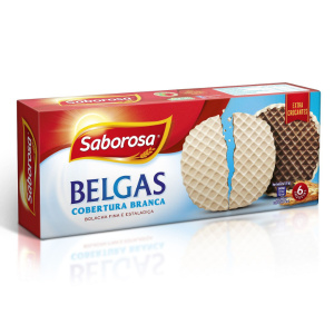 SABOROSA GAUFRETTES CACAO BELGE CHOCOLAT BLANC 198G